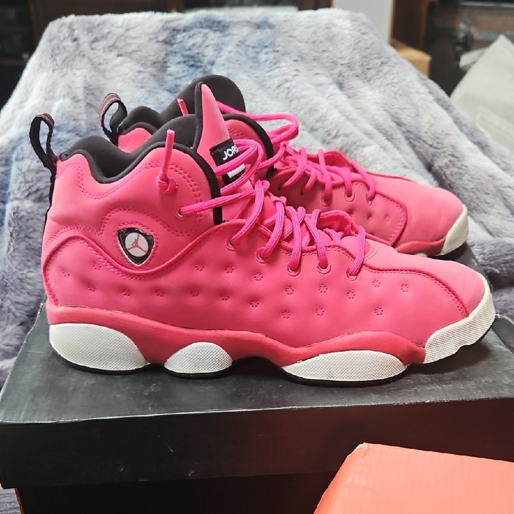 Jordan Hot Pink High-Top Basketball Sneakers